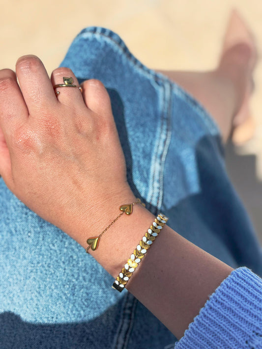 Geometric glam bangle