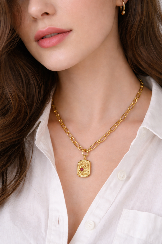 Ruby chain necklace