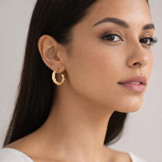 Chunky braided hoops