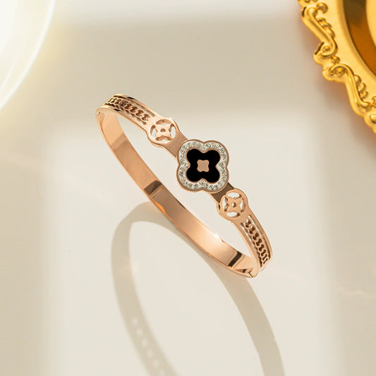 Midnight clover bangle