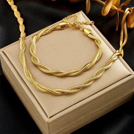 Modern rope twist bracelet