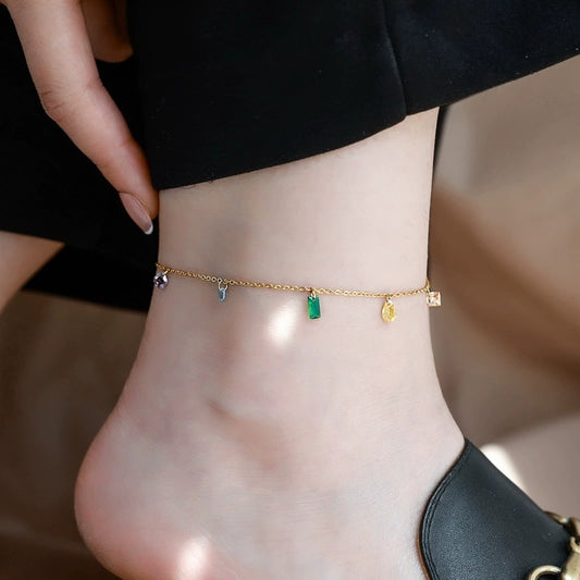 Multi-gem anklet