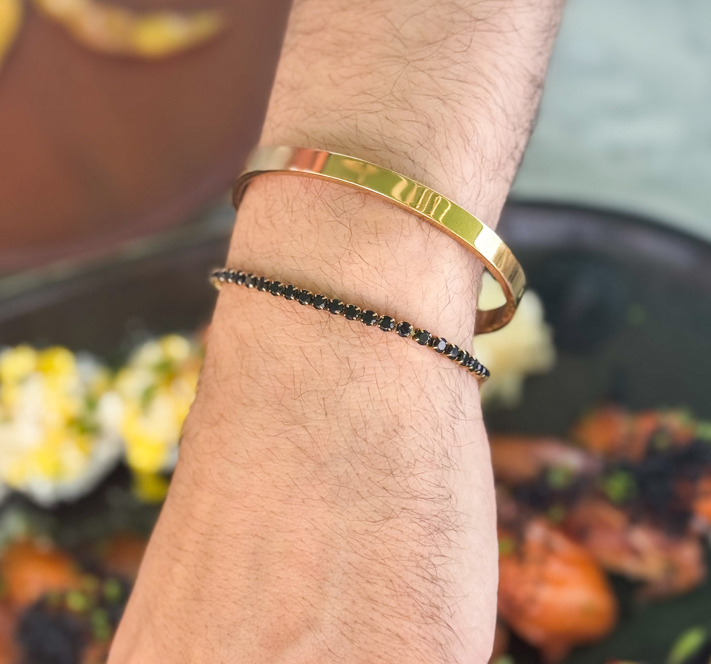 Black tennis bracelet
