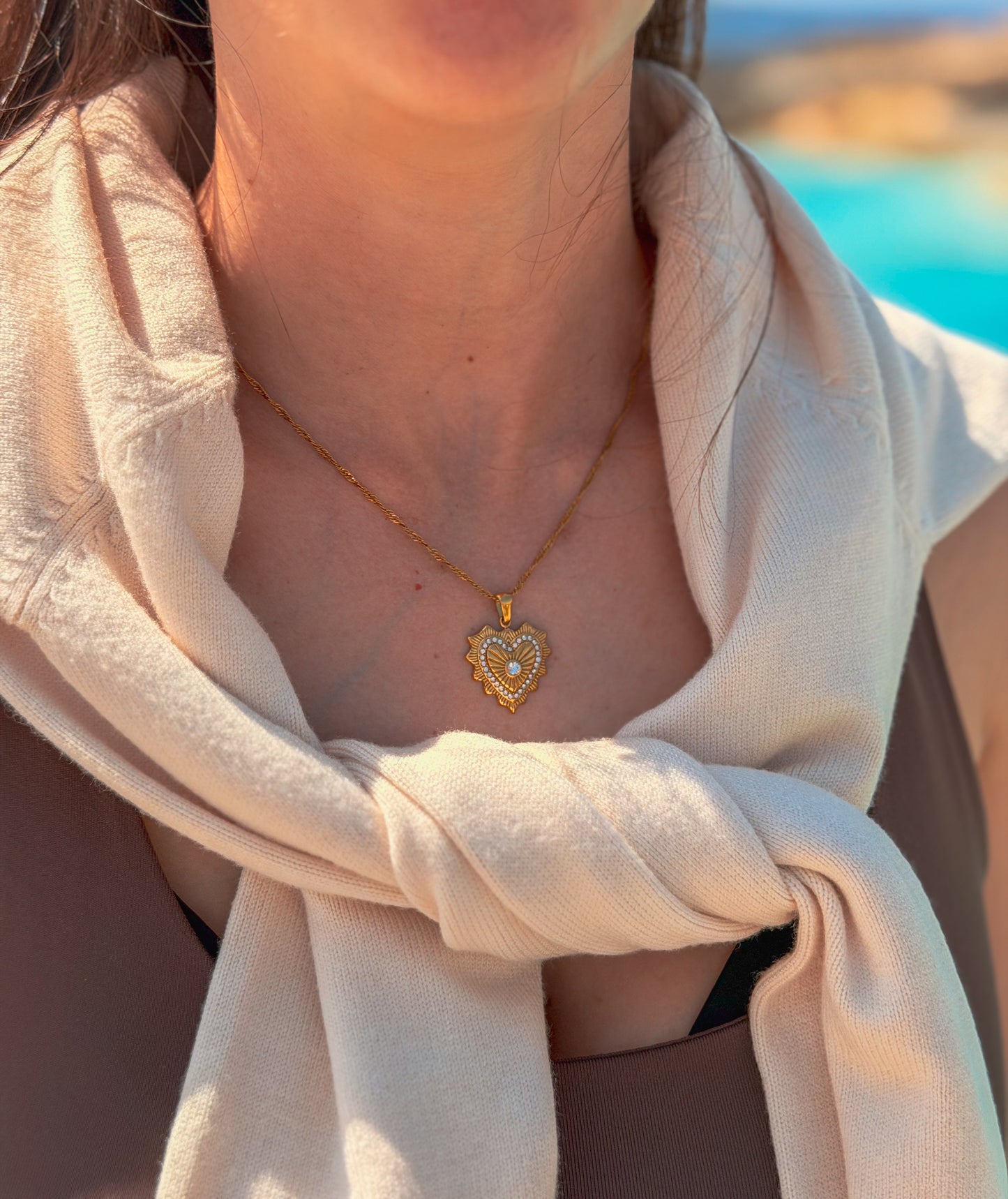 Serenity heart pendant