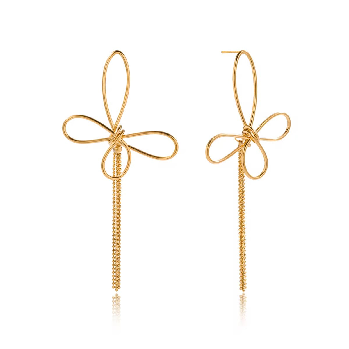 Angel bow earrings