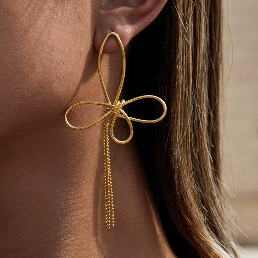 Angel bow earrings