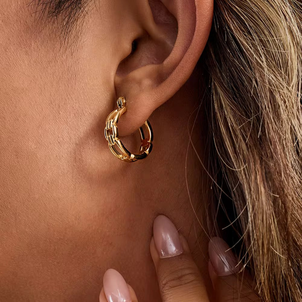 Chain link luxe earrings