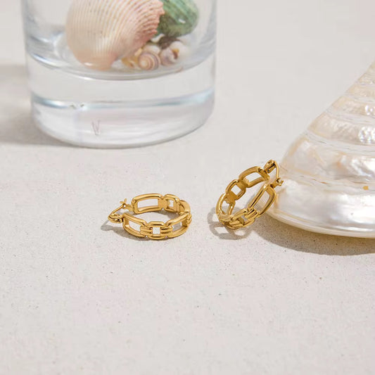 Chain link luxe earrings