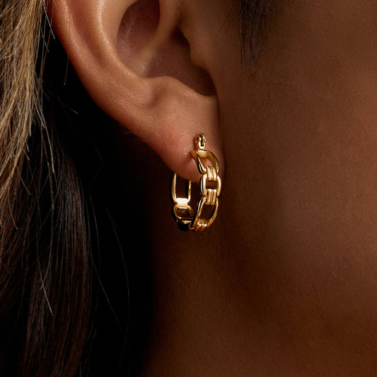 Chain link luxe earrings