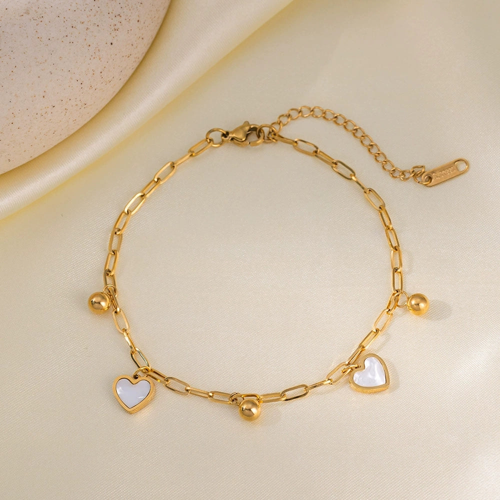 Charming heart anklet