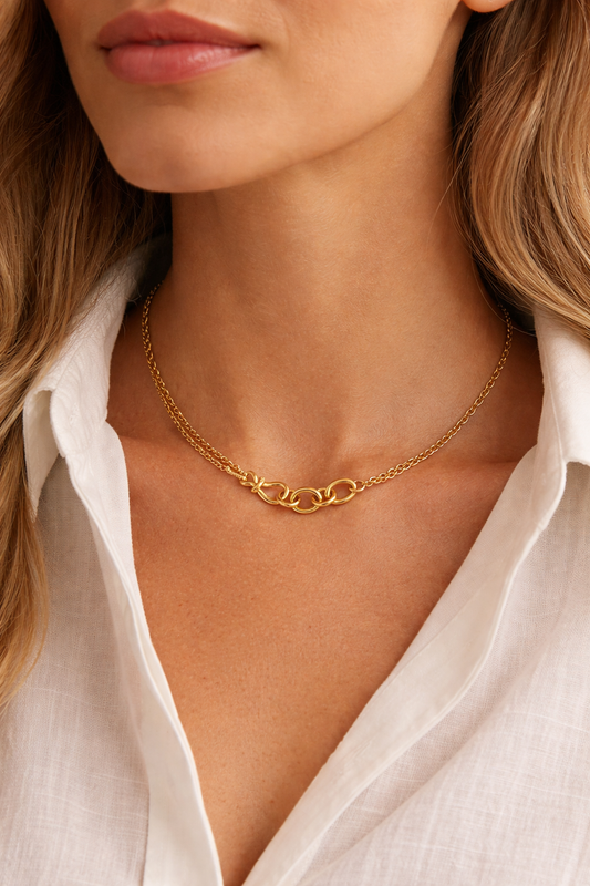 Bonded loop necklace