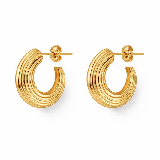 Ripple twist earrings