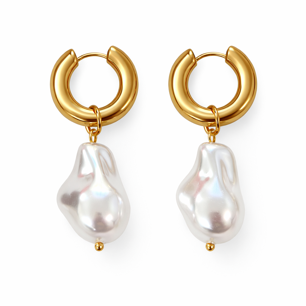 Opaline drop hoops