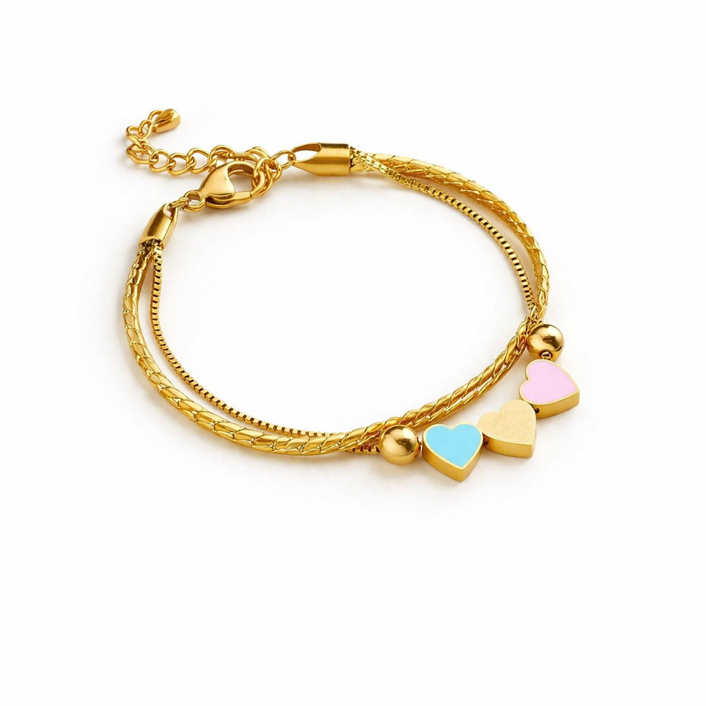 Candy crush double chain bracelet
