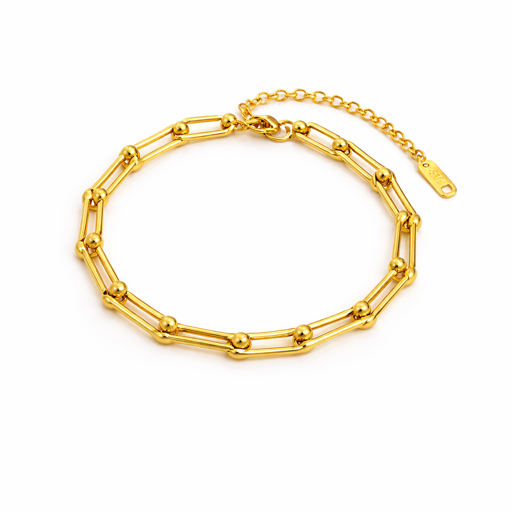 Link chain statement bracelet