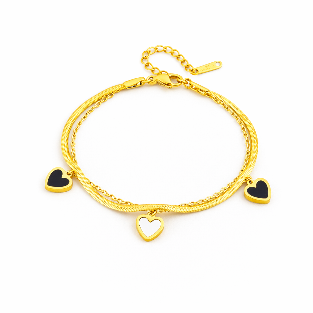 Midnight and pearl bracelet