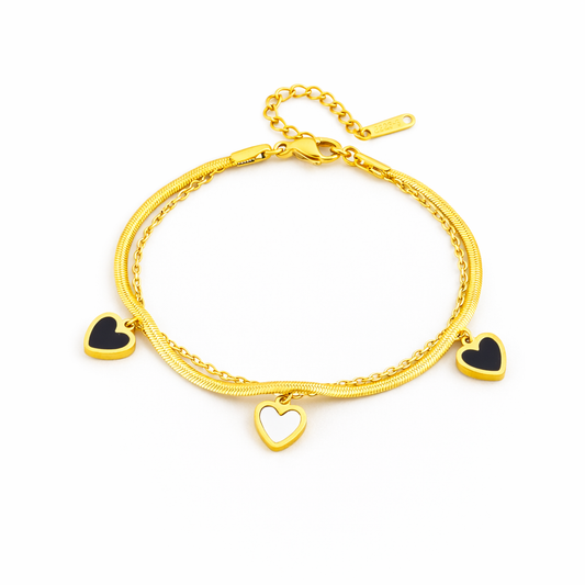 Midnight and pearl bracelet