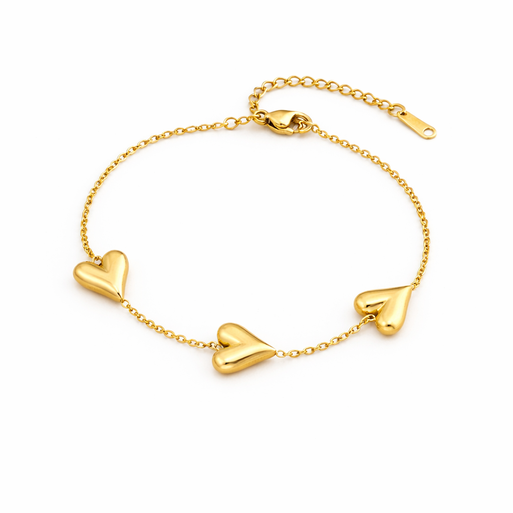 Soft hearts bracelet