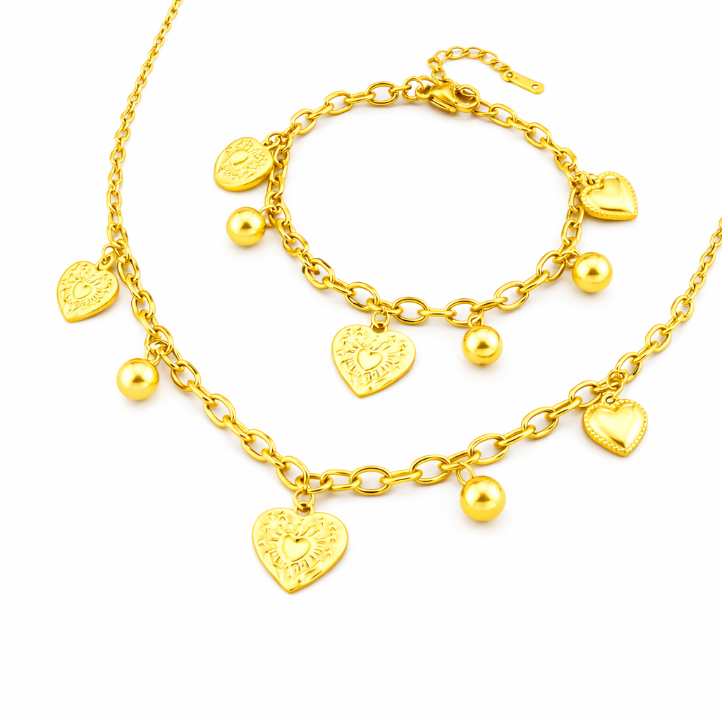 Chunky heart drip set