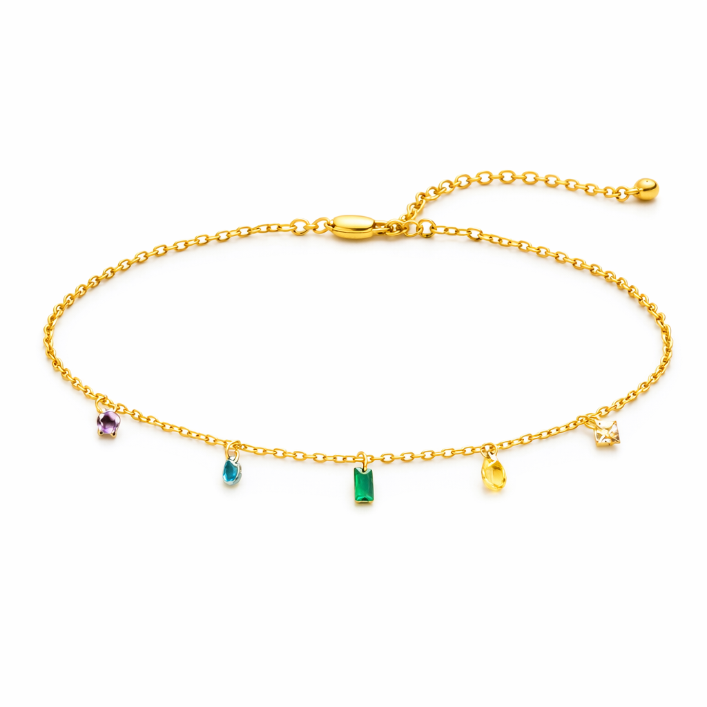 Multi-gem anklet
