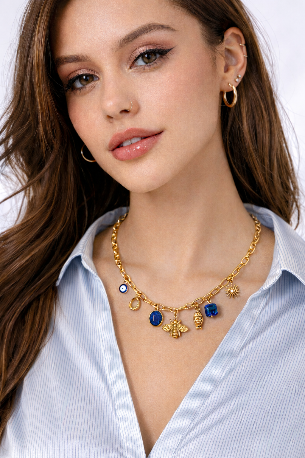 Honeybee lucky charm necklace
