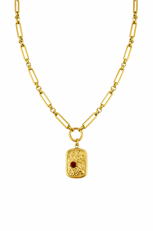 Ruby chain necklace
