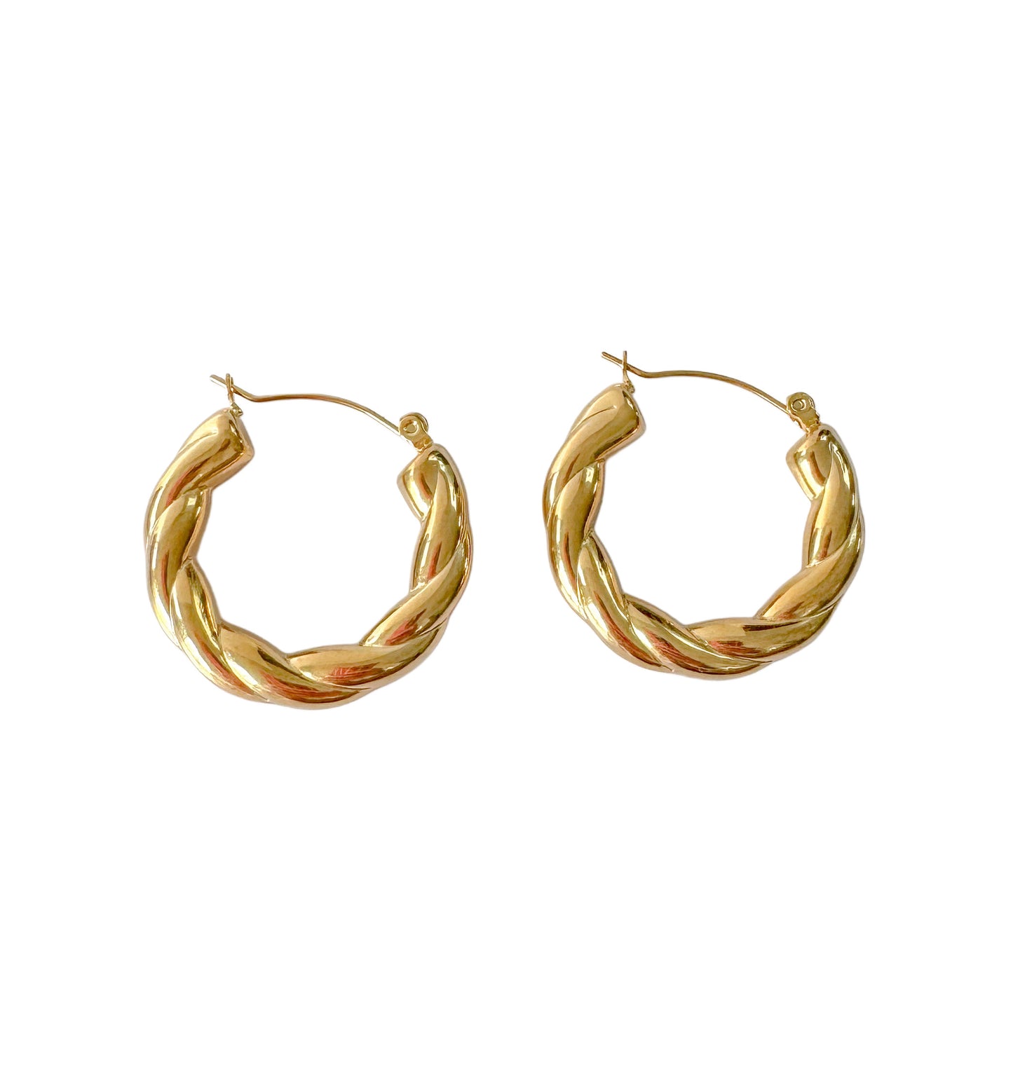 Chunky braided hoops