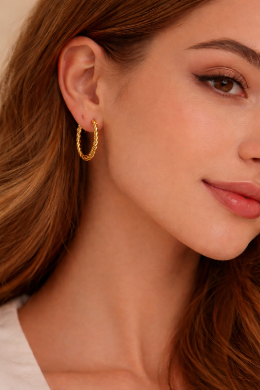 Classic rope twist hoops