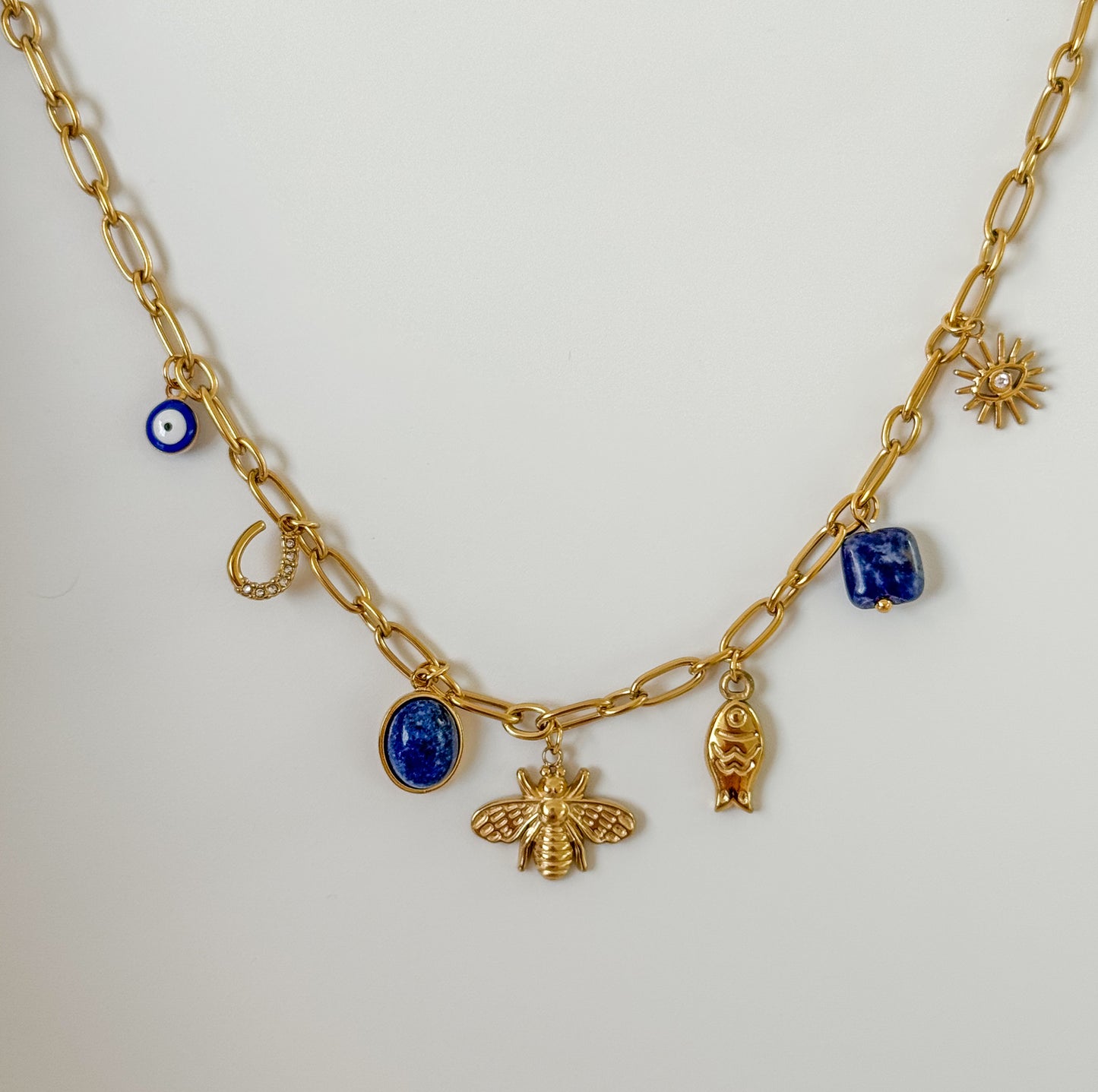 Honeybee lucky charm necklace