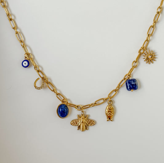 Honeybee lucky charm necklace