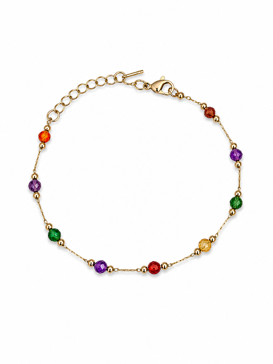 Dainty gem bracelet