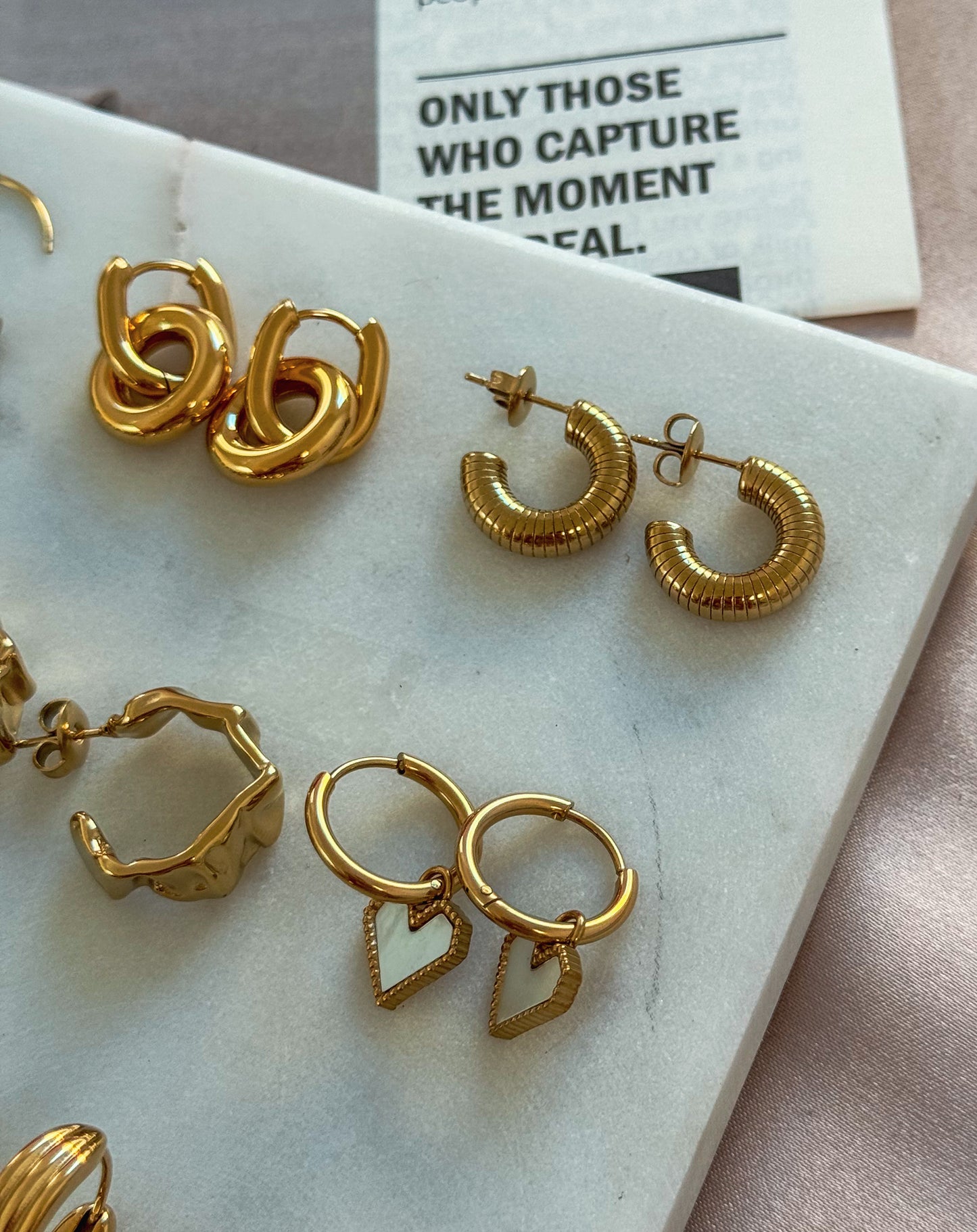 Mini textured hoops