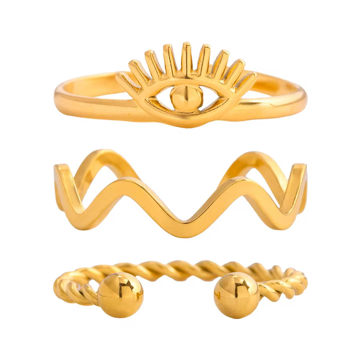 Modern muse stack rings