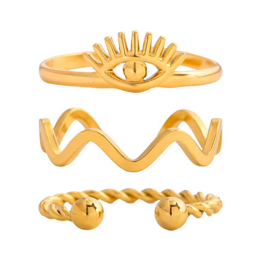 Modern muse stack rings