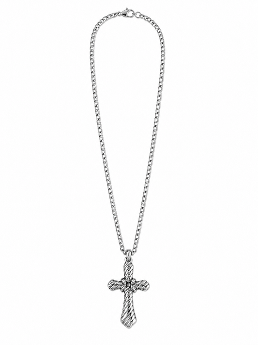 Silver cross necklace