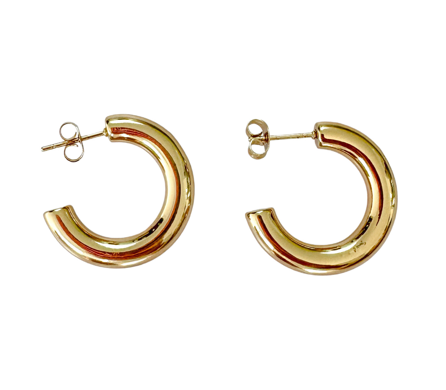 Sleek gold hoops