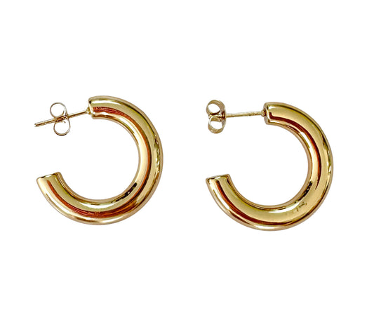 Sleek gold hoops
