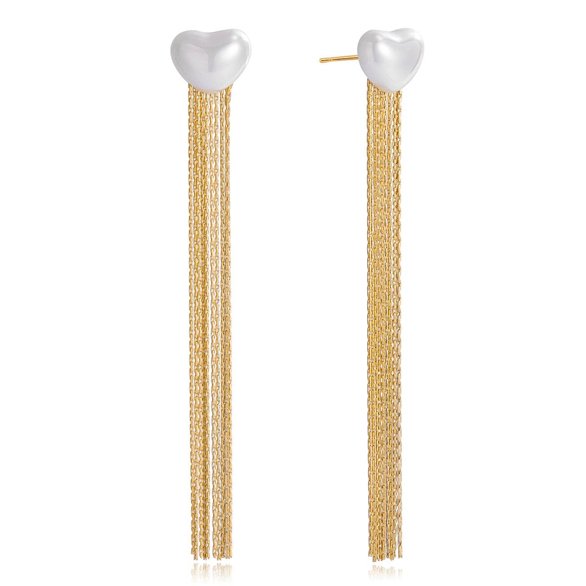 Sweetheart tassel earrings